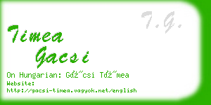 timea gacsi business card